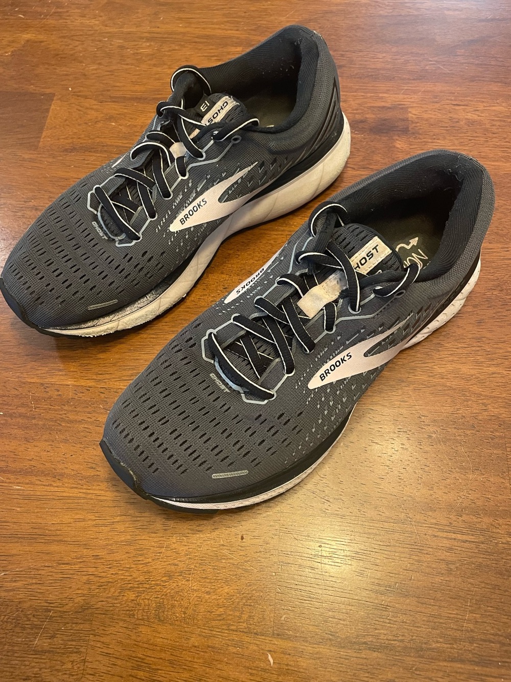 BROOKS.~GHOST 13 Series Women’s Running Shoes-Gray/Pale Pink